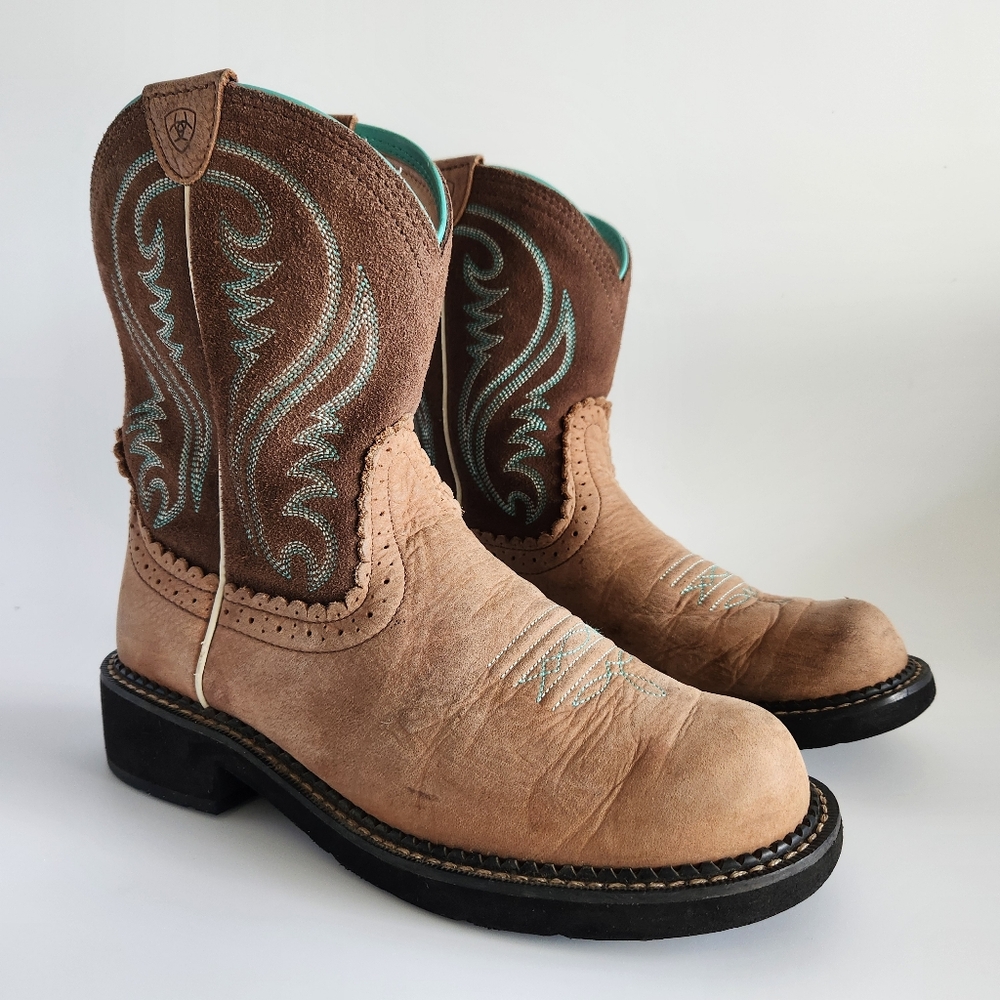 Ariat Brown and Tan Ankle Boots